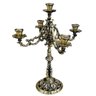 Candelabro Castiçal 5 Velas Menorah 36 Cm Bronze Decoração - 1
