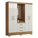 Ver imagem 2 de Guarda Roupa Solteiro Paris 2045150 com Armário Multiuso 2 Portas New 2000192 e Cômoda Sapateira 201