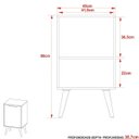 Ver imagem 6 de Gabinete para Banheiro 45 cm Cuba Redonda 1 Porta Retrô Amêndoa