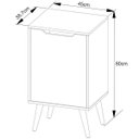 Ver imagem 2 de Gabinete para Banheiro 45 cm Cuba Redonda 1 Porta Retrô Amêndoa