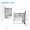 Ver imagem 3 de Guarda-Roupa Ponte Casal 6 Portas 5 Gavetas 7 Nichos Compacto Paris - Santos Andirá - Branco