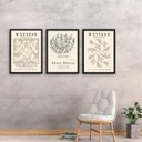 Ver imagem 1 de Kit 3 Quadros Artes Matisse Bege 24x18cm - com Vidro:moldura Preta