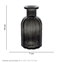 Ver imagem 4 de Vaso Garrafa Decorativo de Vidro Fumê 14x7x7cm Enfeite Sala Mesa Estante Flores