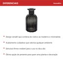 Ver imagem 3 de Vaso Garrafa Decorativo de Vidro Fumê 14x7x7cm Enfeite Sala Mesa Estante Flores