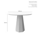 Ver imagem 2 de Mesa Isis 100x100cm - sem Tampo de Vidro - Imbuia
