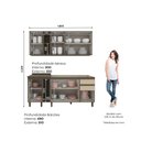 Ver imagem 4 de Cozinha Compacta 100% MDF 6 Peças para Pia Lora Casa 812