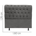 Ver imagem 3 de Cabeceira Estofada Cama Box Queen 160cm París Veludo Cinza Escuro- Mabe Magazine