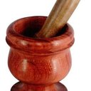 Ver imagem 2 de Pilão de Pau Madeira Modelo Grande 10x7 Cm Marrom