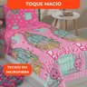 Jogo de Cama Infantil Lepper Barbie Solteiro 3 Peças Microfibra Rosa - 4