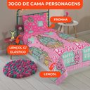 Ver imagem 3 de Jogo de Cama Infantil Lepper Barbie Solteiro 3 Peças Microfibra Rosa