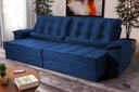 Ver imagem 1 de Sofá Retrátil Reclinável 250cm Ascari Suede Velut com molas Ensacadas - King House