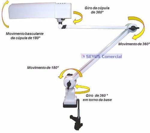 Luminária Retangular com Garra Ilutec Ref. 252 Branco - 4