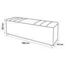 Ver imagem 3 de Calçadeira Baú Casal Grace 140Cm Suede Cinza Claro