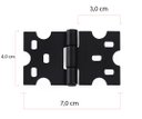 Ver imagem 3 de Kit 6 Puxadores + 12 Dobradicas Rustica na Cor Preto