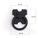 Ver imagem 2 de Kit 6 Puxadores + 12 Dobradicas Rustica na Cor Preto