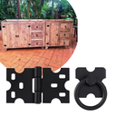 Ver imagem 1 de Kit 6 Puxadores + 12 Dobradicas Rustica na Cor Preto