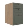 Módulo Balcao 40cm 3 Gavetas 100% Mdf Cozinha Modulada Provence Robel Hanover/salvia - 1