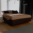 Ver imagem 2 de Base Box para Cama Viúva 128x188cm Liz S05 Sintético Marrom - Mpozenato