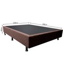 Ver imagem 4 de Base Box para Cama Viúva 128x188cm Liz S05 Sintético Marrom - Mpozenato