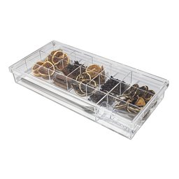 Caixa Acrílico 10 nichos especiarias Gin + Colher Drink Longa + Copo Dosador Acrílico Centauri Acríl - 1