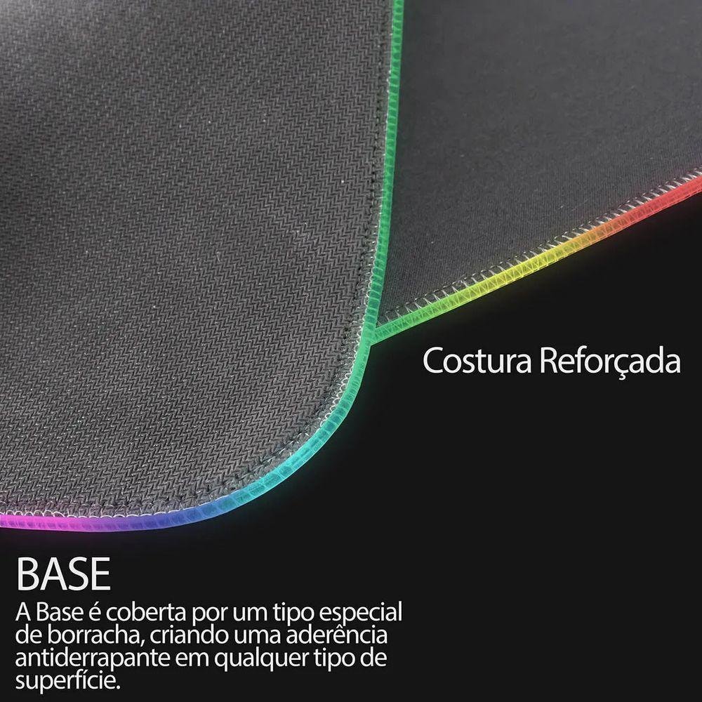 Mouse Pad Gamer com Led Colorido Extra Grande - 3