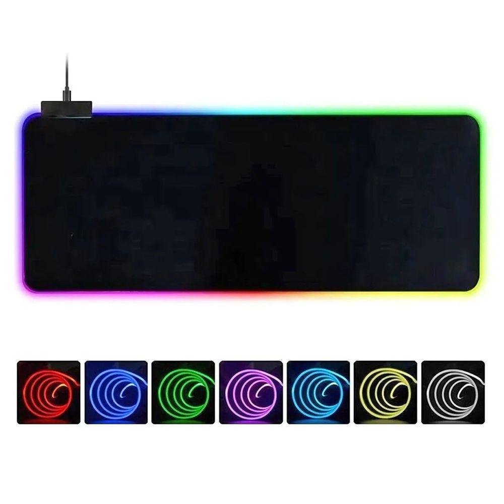 Mouse Pad Gamer com Led Colorido Extra Grande - 7