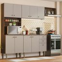 Ver imagem 1 de Armário de Cozinha Compacta 235cm Rustic/crema Gourmet Madesa 02
