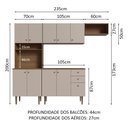 Ver imagem 4 de Armário de Cozinha Compacta 235cm Rustic/crema Gourmet Madesa 02