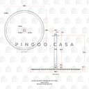 Ver imagem 4 de Ducha Chuveiro Redonda De Teto 40 cm Curuá Pingoo.casa - Dourado