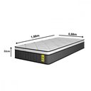 Ver imagem 2 de Colchão de Solteiro 88x188x32 Supreme Firm Mola Ensacada Cinza Apolospuma