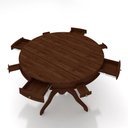 Ver imagem 7 de Conjunto Mesa de Jogos Bellagio e 4 Cadeiras Madeira Poker Base Estrela Linho Offwhite/imbuia