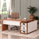 Ver imagem 2 de Mesa para Escritório Gerencia 1 Porta Freijó/branco - Artany Móveis