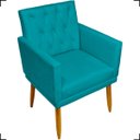 Ver imagem 3 de Kit Namoradeira Decorativa Para Sala Capitonê Com Base + 4 Poltronas Para Recepção Suede