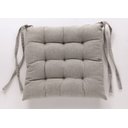 Ver imagem 1 de Kit com 4 Almofada de Cadeira Futton com Amarração 40x40cm - Prata