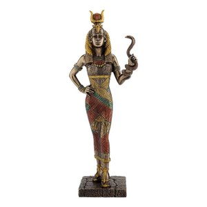 Hator Deusa Egipcia do Amor e da Beleza Mod 03952 By Veronese Escultura Bronzeada