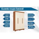 Ver imagem 3 de Guarda Roupa Solteiro 4 Portas e 2 Gavetas C/ Pés Sarandi Jatobá - Santos Andirá
