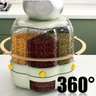 Dispenser Giratorio Arroz Feijao Grao Cereal Porta Tempero Condimento 360 Graus Alimento Cozinha Arm - 3