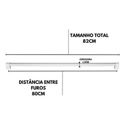 Kit 2 Puxador 800mm Alumínio Armário Móveis Cômoda Roupeiro - 2