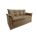 Ver imagem 2 de Sofá Small 3 Lugares Fixo 160cm Marrom Suede Conforto Herrero