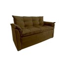 Ver imagem 1 de Sofá Small 3 Lugares Fixo 160cm Marrom Suede Conforto Herrero