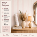 Ver imagem 3 de Papel de Parede Adesivo Infantil Decorativo Listrado - Kit 4 Rolos