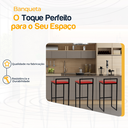 Ver imagem 3 de Kit 3 Banqueta Quadrada Preta para Balcão Ilha Cozinha Gourmet Bancada Piscina Bares Àrea de Lazer