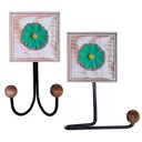 Ver imagem 3 de Kit Banheiro com 2 Toalheiros Duplos + Porta Papel Higiênico + Toalheiro Rustico Artesanal Cor