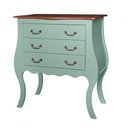 Ver imagem 1 de Cômoda Bombê Alta Antique 3 Gavetas 1023 Laca Verde Musgo
