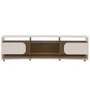 Ver imagem 6 de Rack Tv 86 Pol 220cm com 2 Portas Reno Off White/pinho A09 - Mpozenato