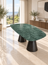 Ver imagem 3 de Mesa de Jantar Orgânica Essenza Duo Cone 160x90cm – Verde Guatemala com Base Preto