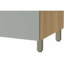Ver imagem 4 de Gabinete de Cozinha Modulado Balcão Rainha 1 Porta Basculante e 1 Gaveta C/ Tampo 80cm Nature/verde