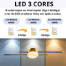Luminária Arandela 60cm Barra Linear Duplo Led Minimalista Parede Gimpo Kjbd-166-pai Cor:modelo 1 - 6