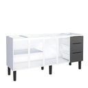Ver imagem 2 de Gabinete de Aço Para Pia 180cm 4 Portas 3 Gavetas Jupter Cozimax Preto