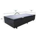 Ver imagem 2 de Base Cama Box Baú Solteiro Suede Preto